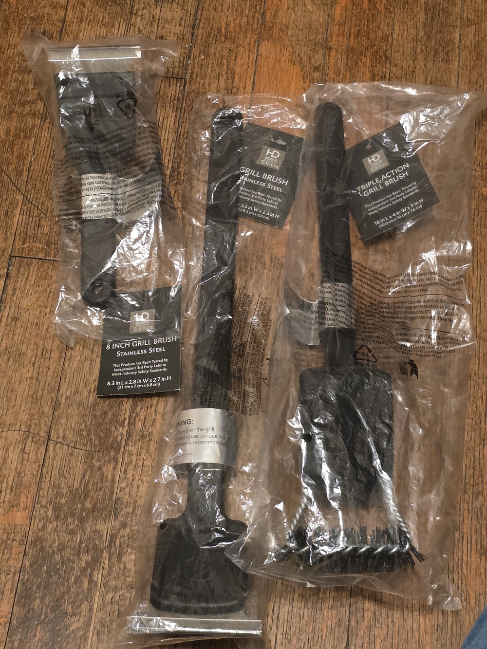 HD Grill Brush Set - Black BBQ Cleaning Tools